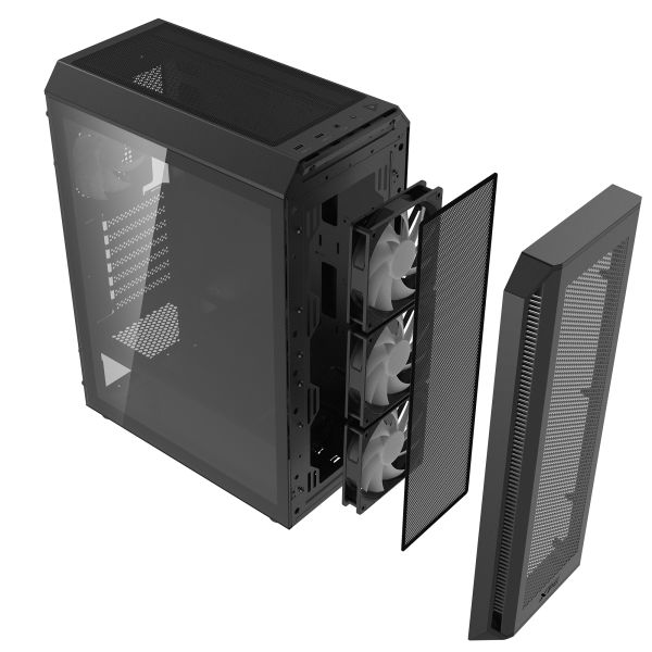 XPG VALOR AIR PLUS Midi Tower Zwart (75261537)