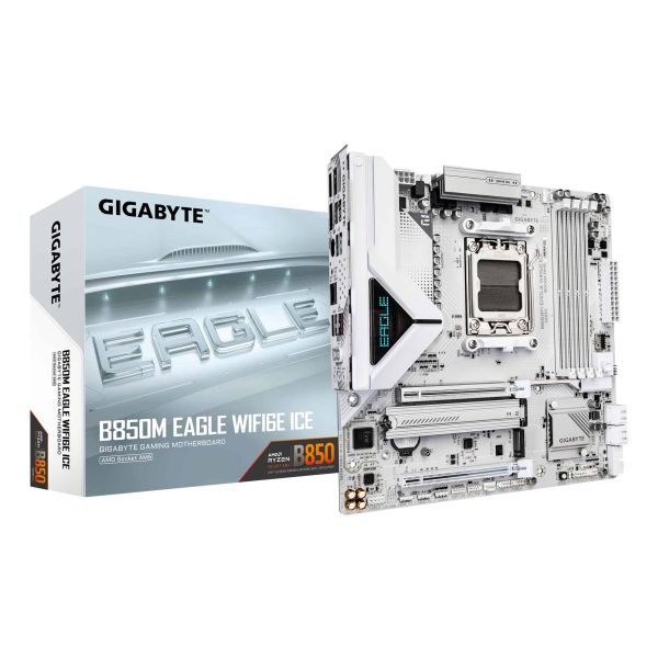 GIGABYTE B850M EAGLE WIFI6E ICE AMD B850 Socket AM5 micro ATX (B850M EAGLE WF6E ICE) GIGABYTE B850M EAGLE WIFI6E ICE AMD B850 Socket AM5 micro ATX (B850M EAGLE WF6E ICE)