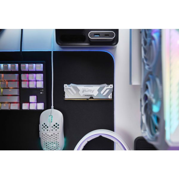 Kingston Technology FURY 16GB 6800MT/s DDR5 CL36 DIMM Renegade RGB White XMP (KF568C36RWA-16)