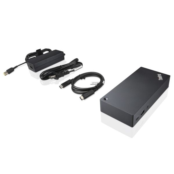 Lenovo 40A90090IT laptop dock & poortreplicator Bedraad USB 3.2 Gen 1 (3.1 Gen 1) Type-C Zwart (40A90090IT)