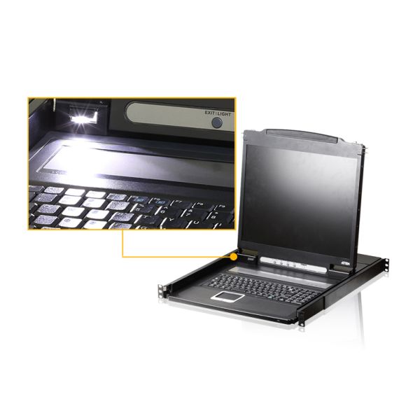 ATEN CL1000N rack console 48,3 cm (19") Zwart 1U (CL1000N-ATA-2XK06UG)