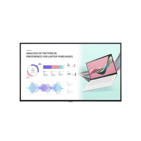 LG 49UH5J-H Digitale signage flatscreen 124,5 cm (49") LED Wifi 500 cd/m² 4K Ultra HD Zwart Web OS 24/7 (49UH5J-H)