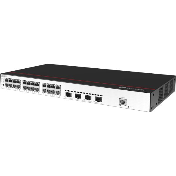 Huawei CloudEngine S5735-L24P4S-A-V2 Managed L3 Gigabit Ethernet (10/100/1000) Power over Ethernet (PoE) 1U Zwart, Zilver (S5735-L24P4S-A-V2)