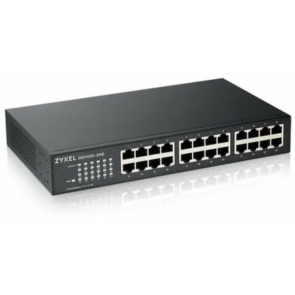 Zyxel GS-1100-24E - Switch - unmanaged - 24 x 10/100/1000 - rack-mountable, desktop, wall-mountable (GS1100-24E-EU0101F)