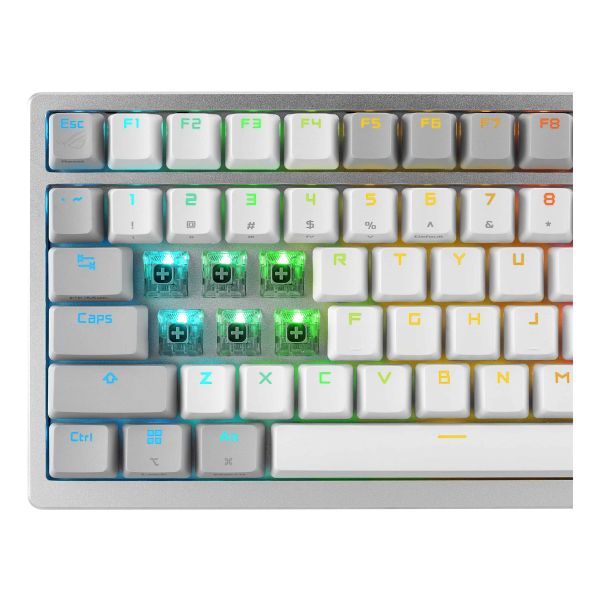 ASUS ROG Azoth toetsenbord Gamen USB + RF Wireless + Bluetooth Wit (90MP031A-BKUA11)