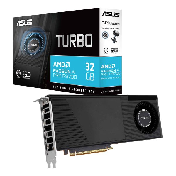 ASUS Turbo -AI-PRO-R9700-32G AMD Radeon AI PRO R9700 32 GB GDDR6 (90YV0MN0-M0NA00)