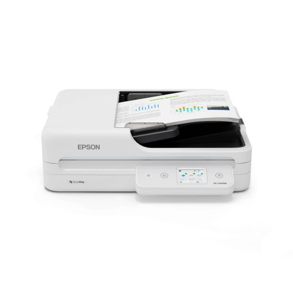 Epson WorkForce DS-1760WN Flatbed-/ADF-scanner 1200 x 1200 DPI A4 Zwart, Wit (B11B274401)