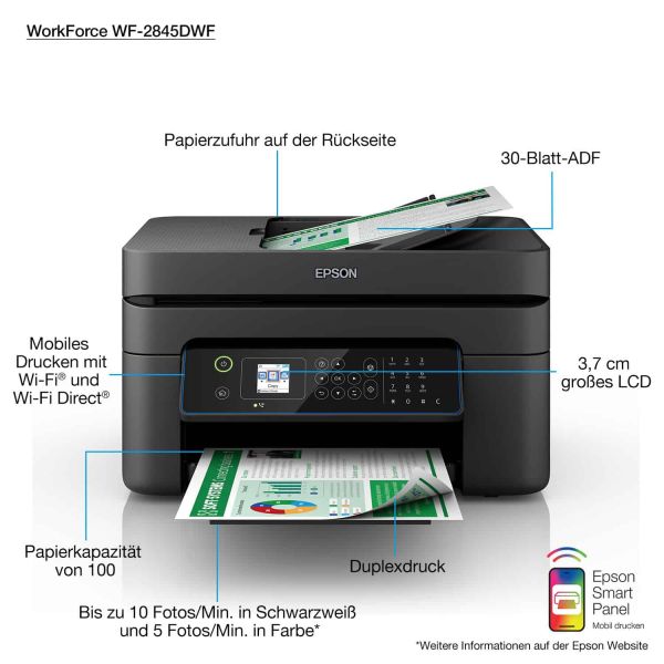 Epson WorkForce WF-2845DWF (C11CG30408)