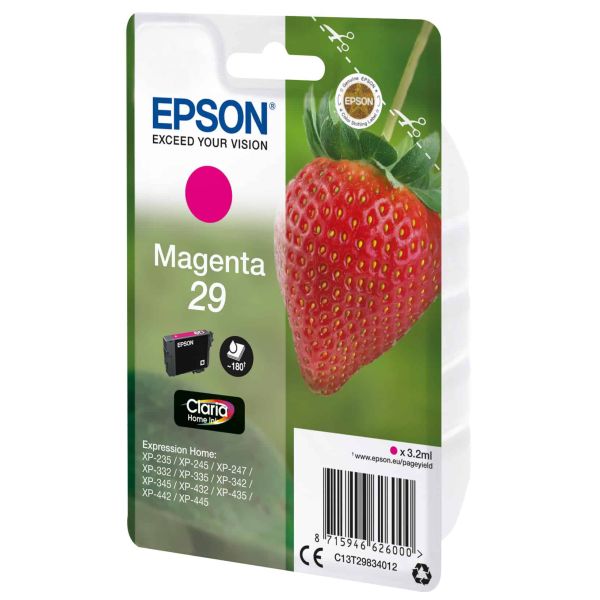 Epson Strawberry Singlepack Magenta 29 Claria Home Ink (C13T29834022)