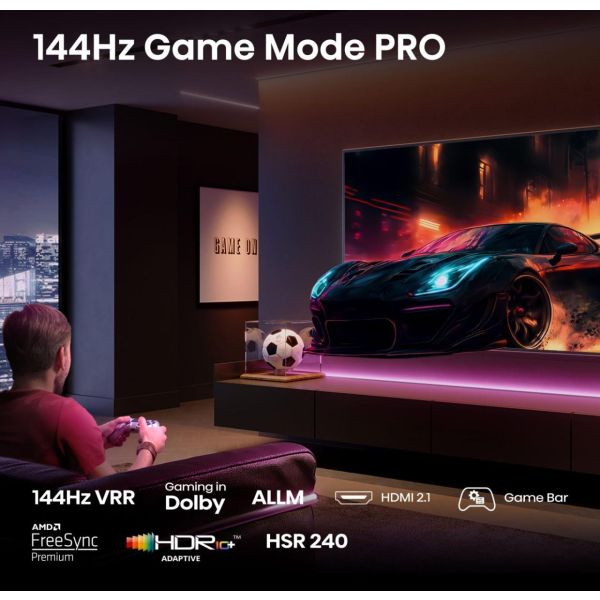 Hisense 50E77Q PRO 127 cm (50") 4K Ultra HD Smart TV Wifi Zwart (50E77QPRO)