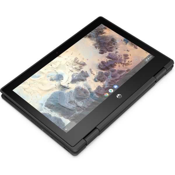 HP Chromebook x360 11 G4 Intel® Celeron® N5100 29,5 cm (11.6") Touchscreen HD 8 GB LPDDR4x-SDRAM 64 GB eMMC Wi-Fi 6 (802.11ax) ChromeOS Zwart (305Y1EA#ABH)