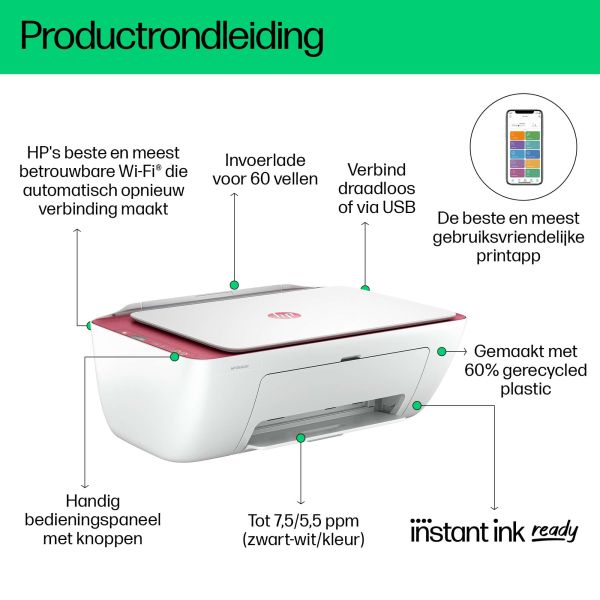 HP DeskJet 2823e Draadloos All-in-One Kleur Printer, Kopieerapparaat, scanner (588R6B#629) HP DeskJet 2823e Draadloos All-in-One Kleur Printer, Kopieerapparaat, scanner (588R6B#629)
