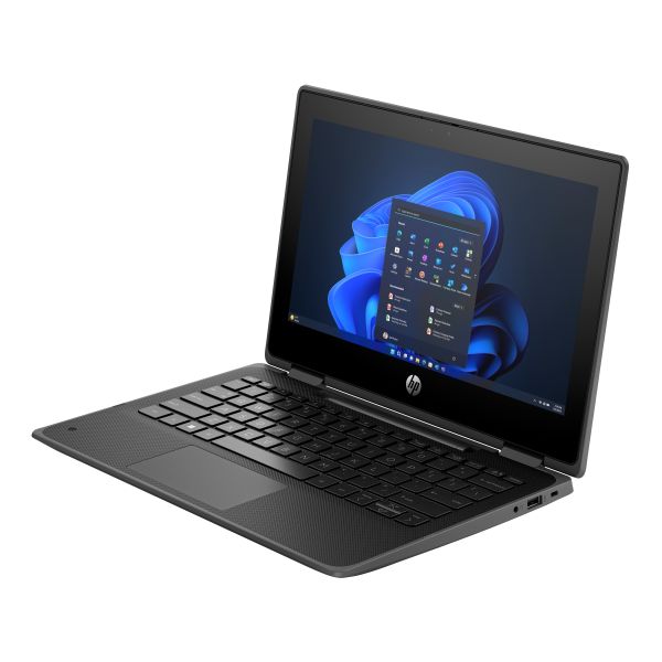 HP Pro x360 Fortis 11 G11 Intel® N N100 Hybride (2-in-1) 29,5 cm (11.6") Touchscreen HD 8 GB DDR4-SDRAM 128 GB SSD Wi-Fi 6E (802.11ax) Windows 11 Pro Zwart