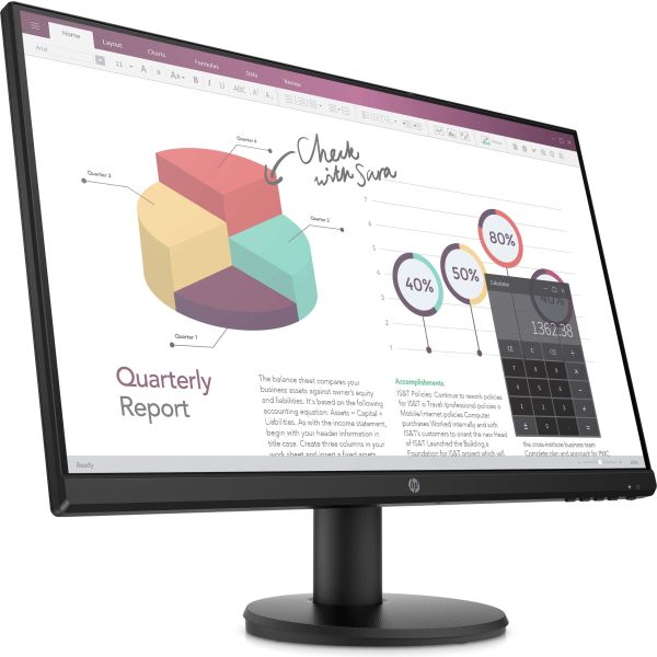 HP P24v G4 computer monitor 60,5 cm (23.8") 1920 x 1080 Pixels Full HD Zwart (9TT78AA#ABB) HP P24v G4 computer monitor 60,5 cm (23.8") 1920 x 1080 Pixels Full HD Zwart (9TT78AA#ABB)