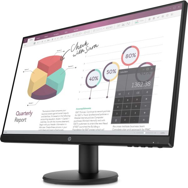 HP P24v G4 computer monitor 60,5 cm (23.8") 1920 x 1080 Pixels Full HD Zwart (9TT78AA#ABB) HP P24v G4 computer monitor 60,5 cm (23.8") 1920 x 1080 Pixels Full HD Zwart (9TT78AA#ABB)