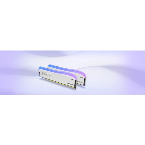 Kingston Technology FURY Beast 8GB 3600MT/s DDR4 CL17 DIMM White RGB SE