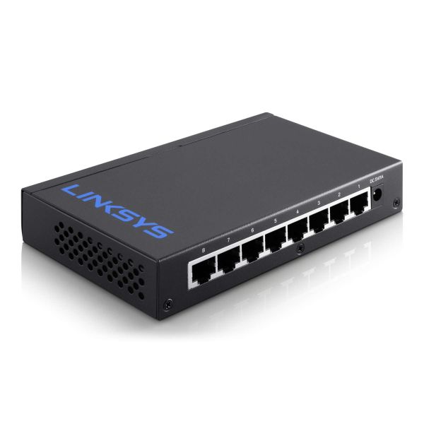 Linksys 8-poorts Gigabit - desktopswitch (LGS108) (LGS108-EU)
