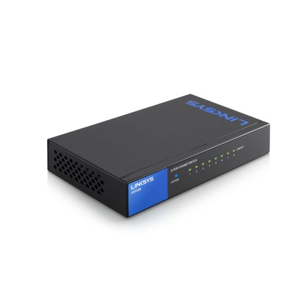 Linksys 8-poorts Gigabit - desktopswitch (LGS108) (LGS108-EU)