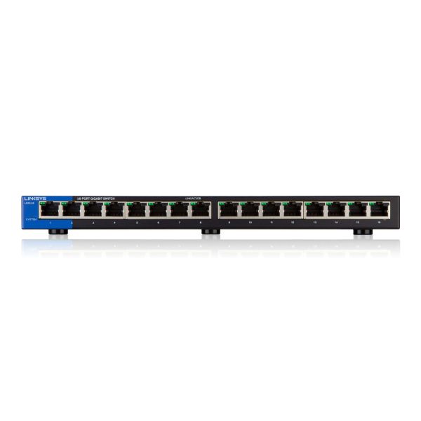 Linksys 16-poorts Gigabit - desktopswitch (LGS116) (LGS116-EU) Linksys 16-poorts Gigabit - desktopswitch (LGS116) (LGS116-EU)