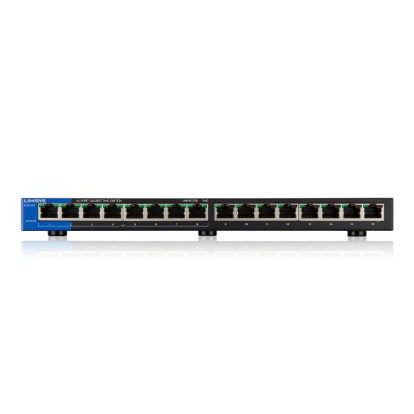 Linksys 16-poorts Gigabit PoE - desktopswitch (LGS116P) (LGS116P-EU) Linksys 16-poorts Gigabit PoE - desktopswitch (LGS116P) (LGS116P-EU)