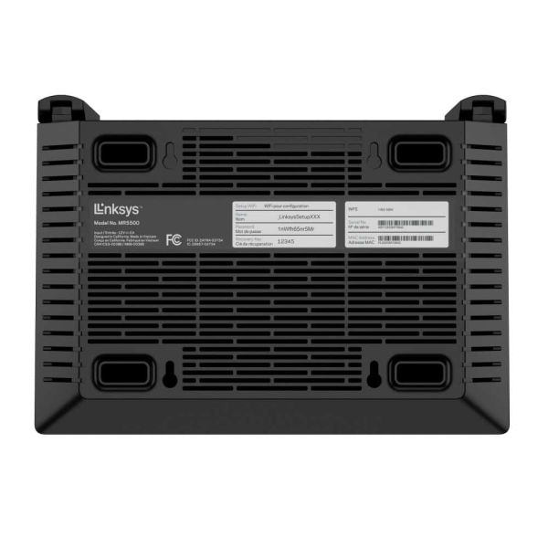 Linksys MR5500 draadloze router Gigabit Ethernet Dual-band (2.4 GHz / 5 GHz) Zwart (MR5500-KE) Linksys MR5500 draadloze router Gigabit Ethernet Dual-band (2.4 GHz / 5 GHz) Zwart (MR5500-KE)