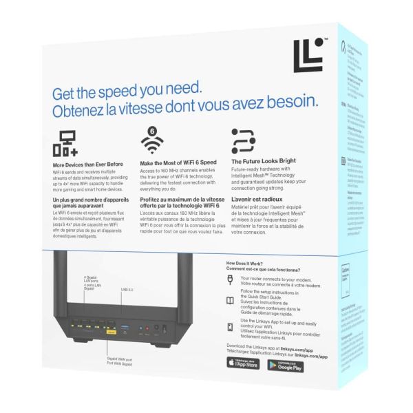Linksys MR5500 draadloze router Gigabit Ethernet Dual-band (2.4 GHz / 5 GHz) Zwart (MR5500-KE) Linksys MR5500 draadloze router Gigabit Ethernet Dual-band (2.4 GHz / 5 GHz) Zwart (MR5500-KE)