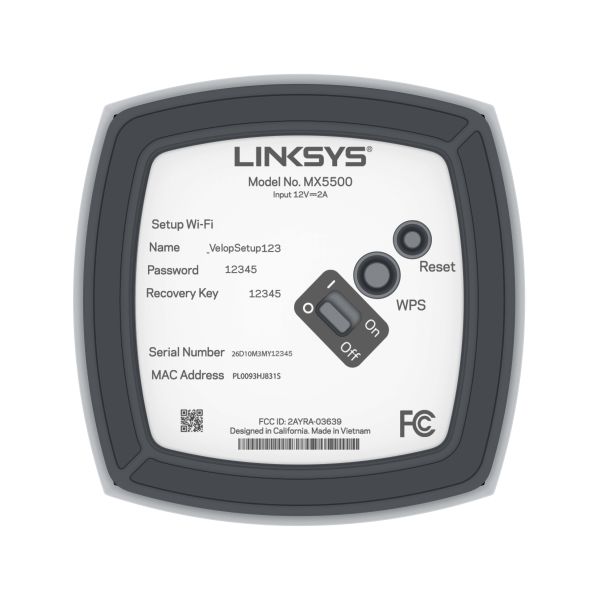 Linksys Atlas Pro 6 Dual-band (2.4 GHz / 5 GHz) Wi-Fi 6 (802.11ax) Wit 3 Intern (MX5502-KE)