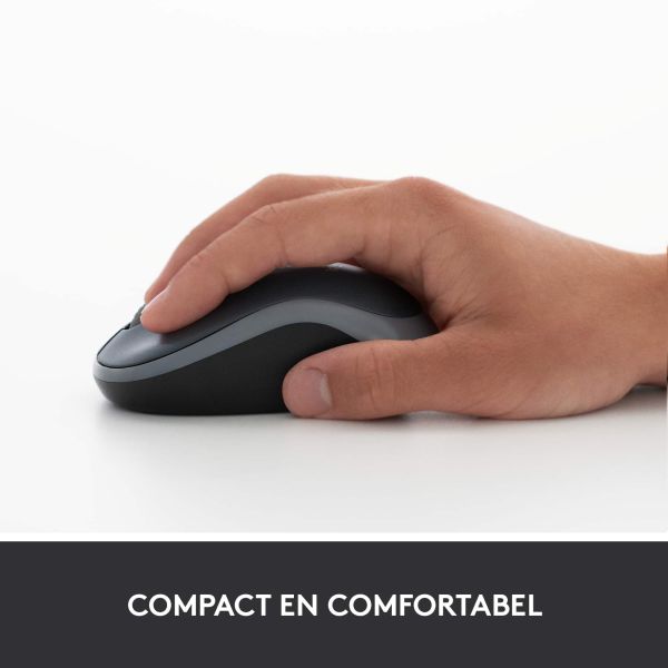 Logitech M185 muis Ambidextrous RF Draadloos Optisch 1000 DPI (910-002238)