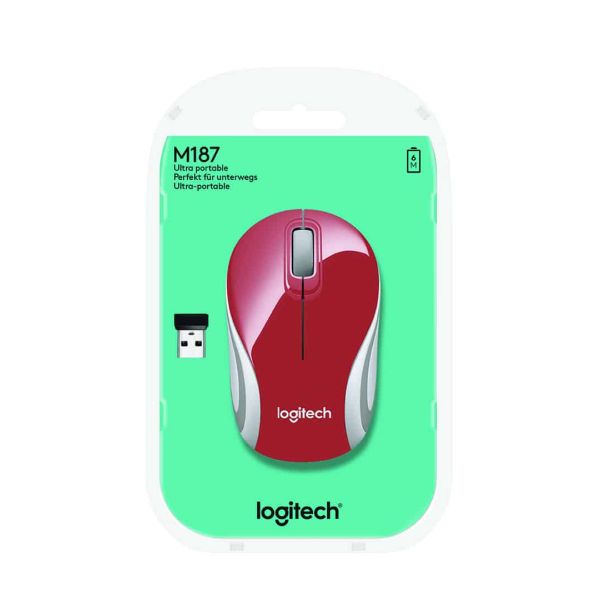 Logitech M187 muis Ambidextrous RF Draadloos Optisch 1000 DPI (910-002732)