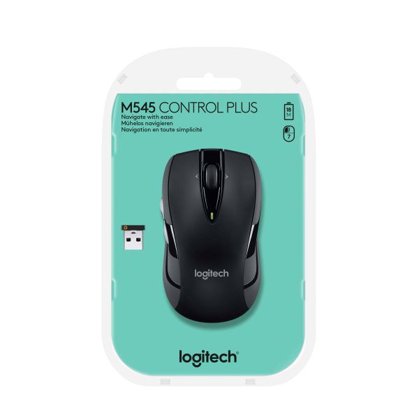Logitech Wireless Mouse M545 muis RF Draadloos Optisch 1000 DPI (910-004055)