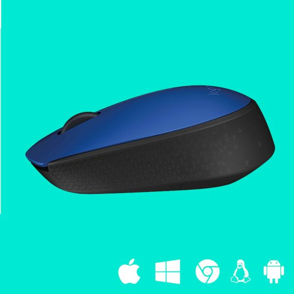 Logitech M171 Blue-K muis Ambidextrous RF Draadloos Optisch 1000 DPI (910-004640)