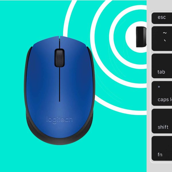 Logitech M171 Blue-K muis Ambidextrous RF Draadloos Optisch 1000 DPI (910-004640)