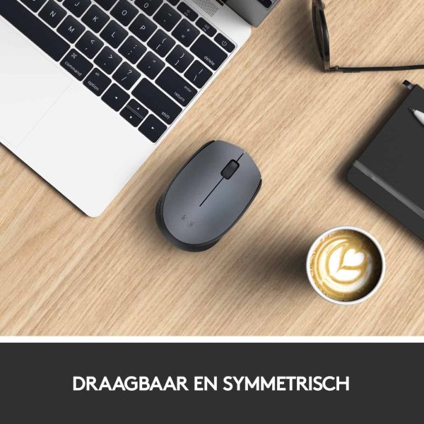 Logitech M170 Grey-K muis Ambidextrous RF Draadloos Optisch 1000 DPI (910-004642)