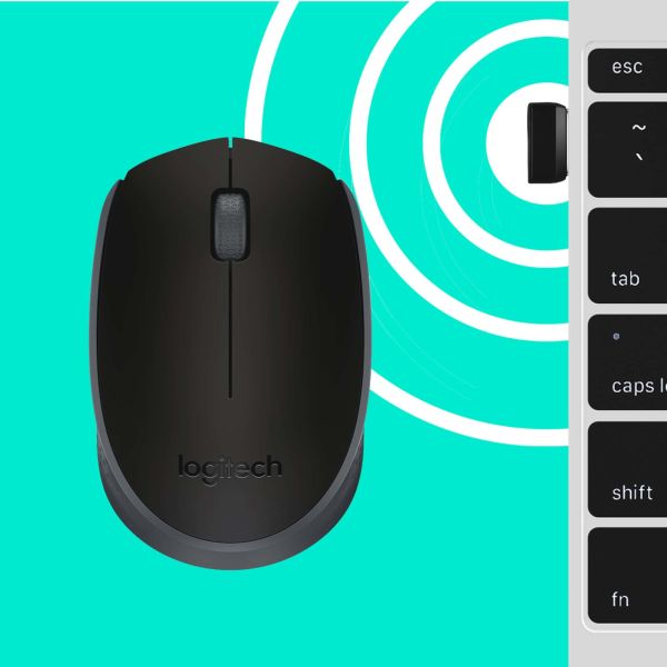 Logitech B170 Black Bp muis Ambidextrous RF Draadloos Optisch (910-004798)