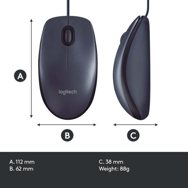 Logitech M100 corded mice (910-005003)