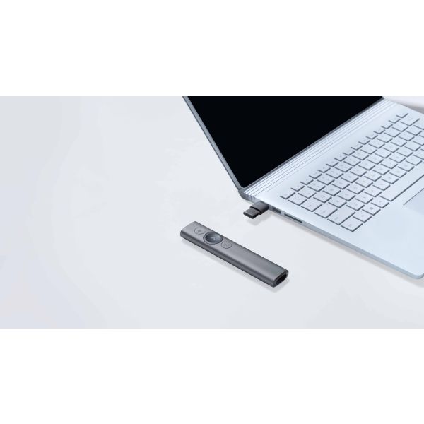 Logitech Spotlight Draadloze presenter Bluetooth/RF Grijs (910-005166)