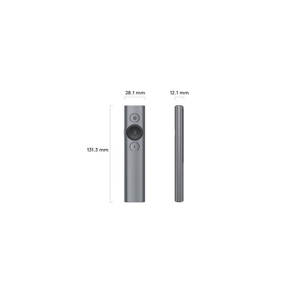 Logitech Spotlight Draadloze presenter Bluetooth/RF Grijs (910-005166)