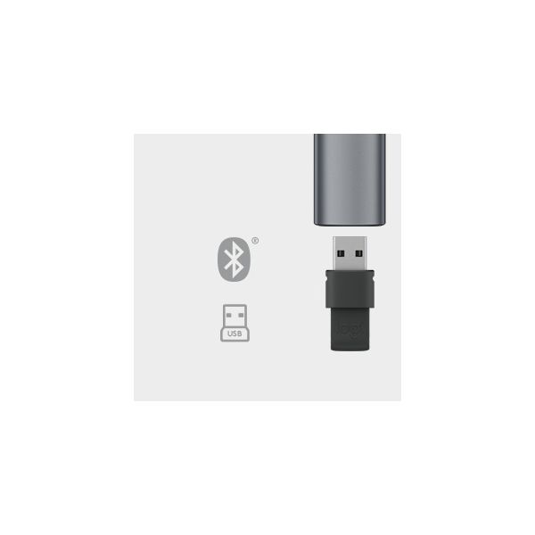Logitech Spotlight Draadloze presenter Bluetooth/RF Grijs (910-005166)