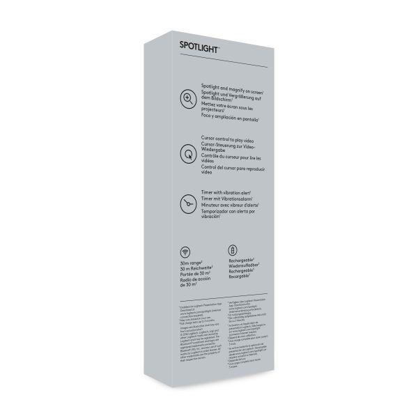 Logitech Spotlight Draadloze presenter Bluetooth/RF Grijs (910-005166)