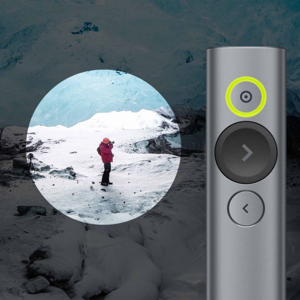 Logitech Spotlight Draadloze presenter Bluetooth/RF Grijs (910-005166)