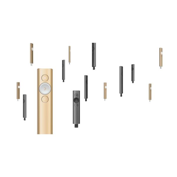 Logitech Spotlight Draadloze presenter Bluetooth/RF Grijs (910-005166)
