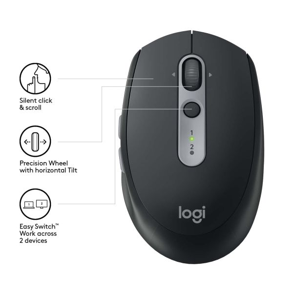 Logitech M590 Multi-Device Silent muis Rechtshandig RF-draadloos + Bluetooth Optisch 1000 DPI (910-005197)