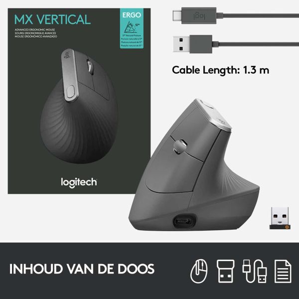 Logitech MX Vertical Advanced Ergonomic Mouse (910-005448)