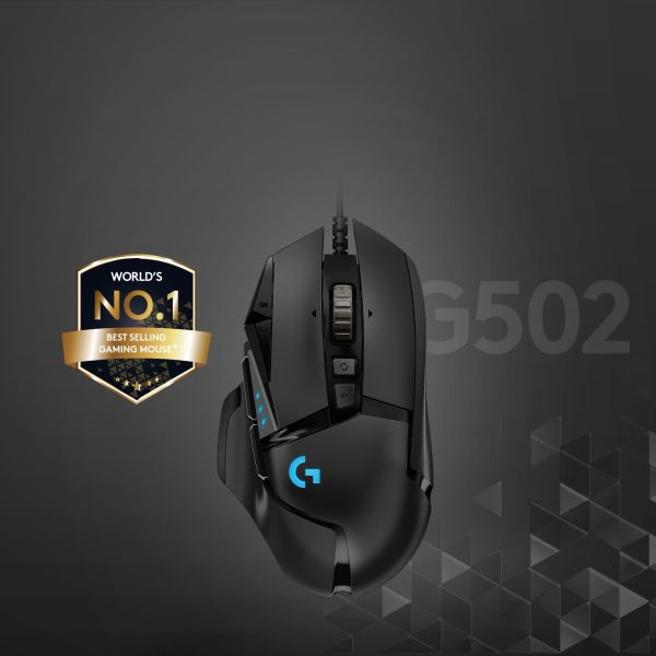 Logitech G G502 Hero muis Rechtshandig USB Type-A Optisch 25600 DPI (910-005470)