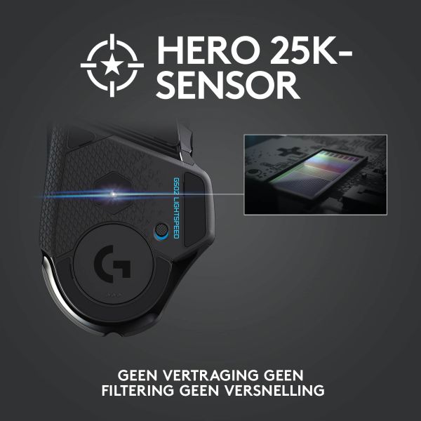 Logitech G G502 Lightspeed muis Rechtshandig RF Draadloos 25600 DPI (910-005567)