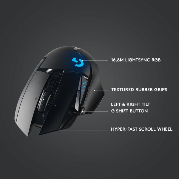 Logitech G G502 Lightspeed muis Rechtshandig RF Draadloos 25600 DPI (910-005567)