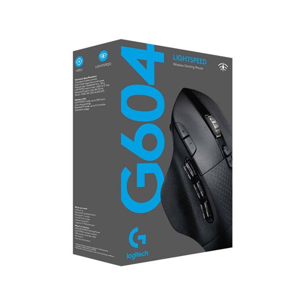 Logitech G G604 muis Rechtshandig RF-draadloos + Bluetooth Optisch 25600 DPI (910-005649)