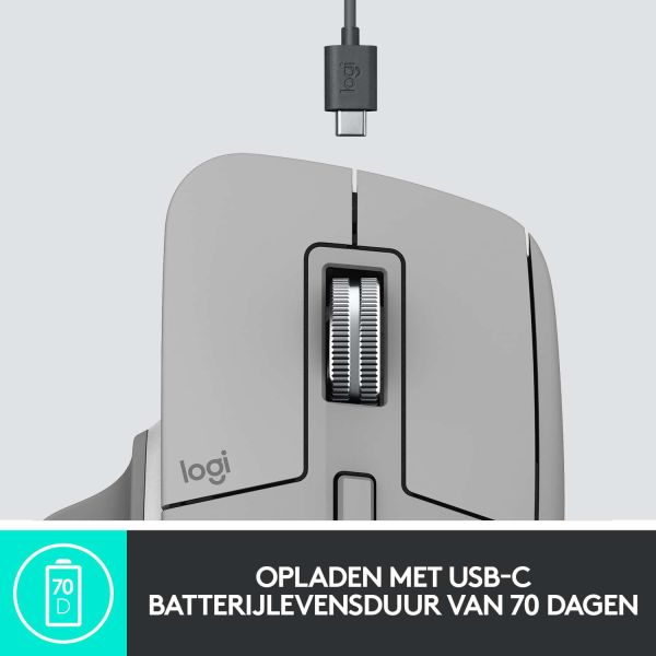 Logitech MX Master 3 muis Rechtshandig RF-draadloos + Bluetooth Laser 4000 DPI (910-005695)