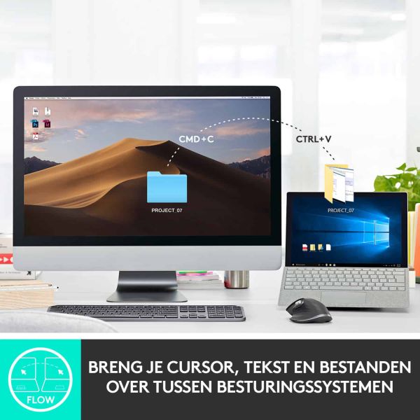 Logitech MX Master 3 muis Rechtshandig RF-draadloos + Bluetooth Laser 4000 DPI (910-005695)