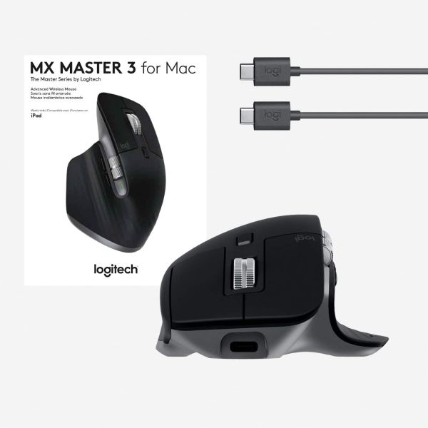 Logitech MX Master 3 f/ Mac muis Rechtshandig Bluetooth Laser 4000 DPI (910-005696)